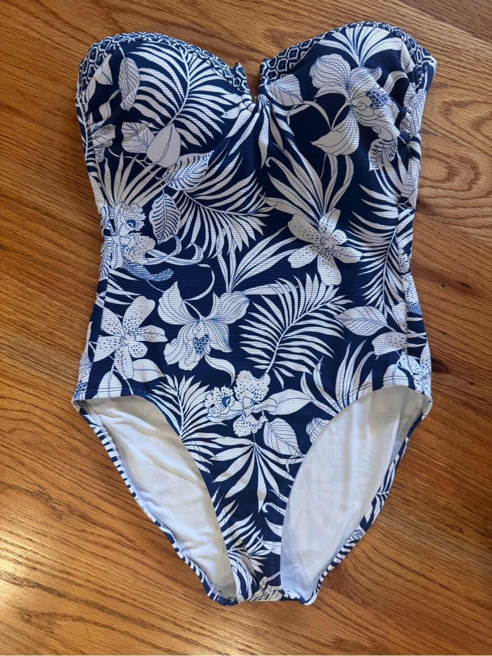 Island Cays Blooms Bandeau One-Piece Swimsuit